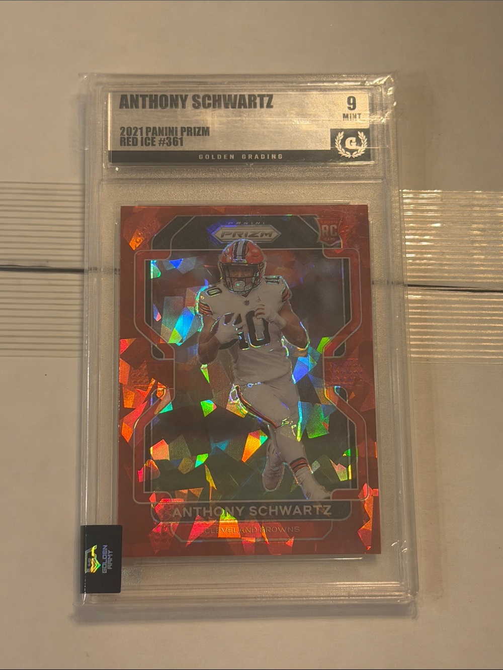Anthony Schwartz 2021 Red Ice Football Card - Red
